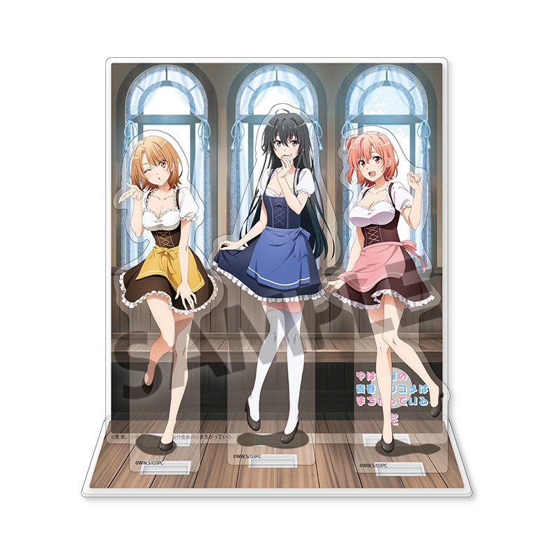 やはり俺の青春ラブコメはまちがっている。完 背景付きアクリルスタンド 雪乃&結衣&いろは ディアンドルVer. ("Yahari Ore no Seishun Love-come wa Machigatteiru. Kan" Acrylic Stand with Background Yukino & Yui & Iroha Dirndl Ver.)
