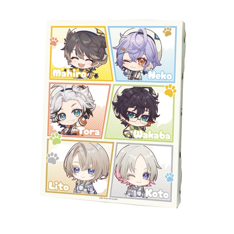 キャンバスボード idol show time 01 集合デザインA(ミニキャライラスト) (Canvas Board "Idol Show Time" 01 Group Design A (Mini Character Illustration))