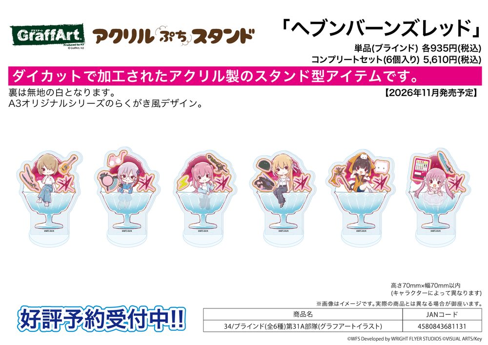 アクリルぷちスタンド ヘブンバーンズレッド 34 第31A部隊(グラフアートイラスト) (Acrylic Petit Stand "Heaven Burns Red" 34 31A Unit (Graff Art Illustration))