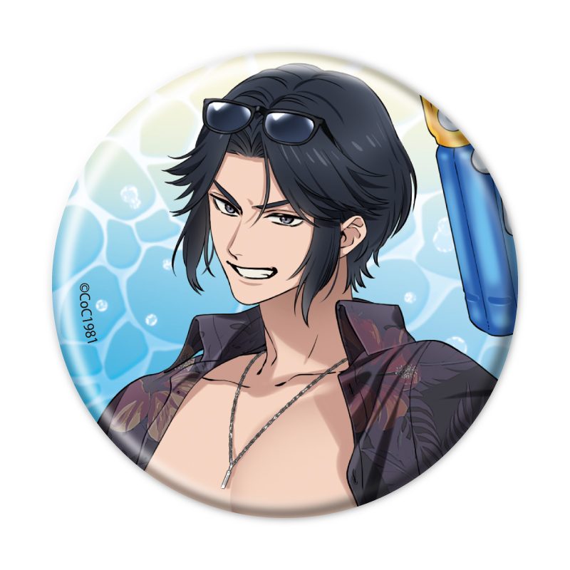 缶バッジ プルガトリウムの夜 デストルドーの使者 02 蛇原辰巳 夏カフェVer.(描き下ろしイラスト) (Can Badge "Night of Purgatorium" "Messenger of Destrudo" 02 Hebihara Tatsumi Summer Cafe Ver. (Original Illustration))