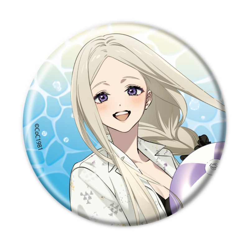 缶バッジ プルガトリウムの夜 デストルドーの使者 07 立浪紫音 夏カフェVer.(描き下ろしイラスト) (Can Badge "Night of Purgatorium" "Messenger of Destrudo" 07 Tatsunami Shion Summer Cafe Ver. (Original Illustration))