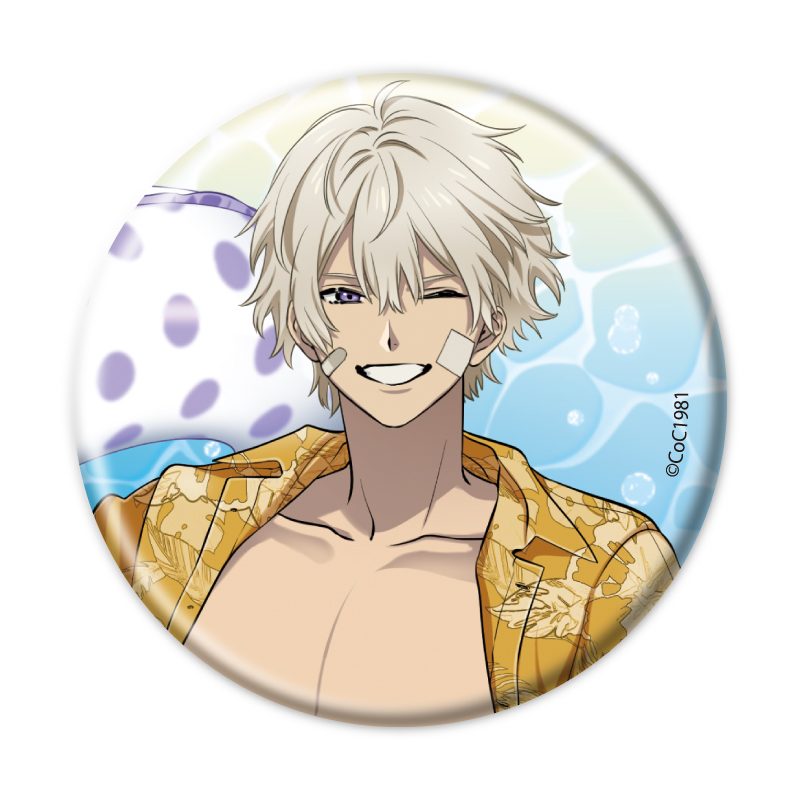 缶バッジ プルガトリウムの夜 デストルドーの使者 06 韮澤理紫 夏カフェVer.(描き下ろしイラスト) (Can Badge "Night of Purgatorium" "Messenger of Destrudo" 06 Nirasawa Satoshi Summer Cafe Ver. (Original Illustration))