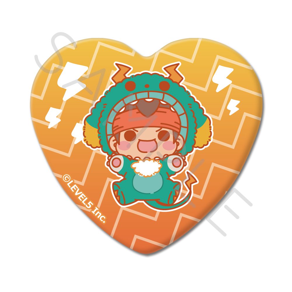イナズマイレブン 英雄たちのヴィクトリーロード ハート型缶バッジ M-SA 円堂守 ("Inazuma Eleven: Victory Road" Heart Can Badge M-SA Endo Mamoru)