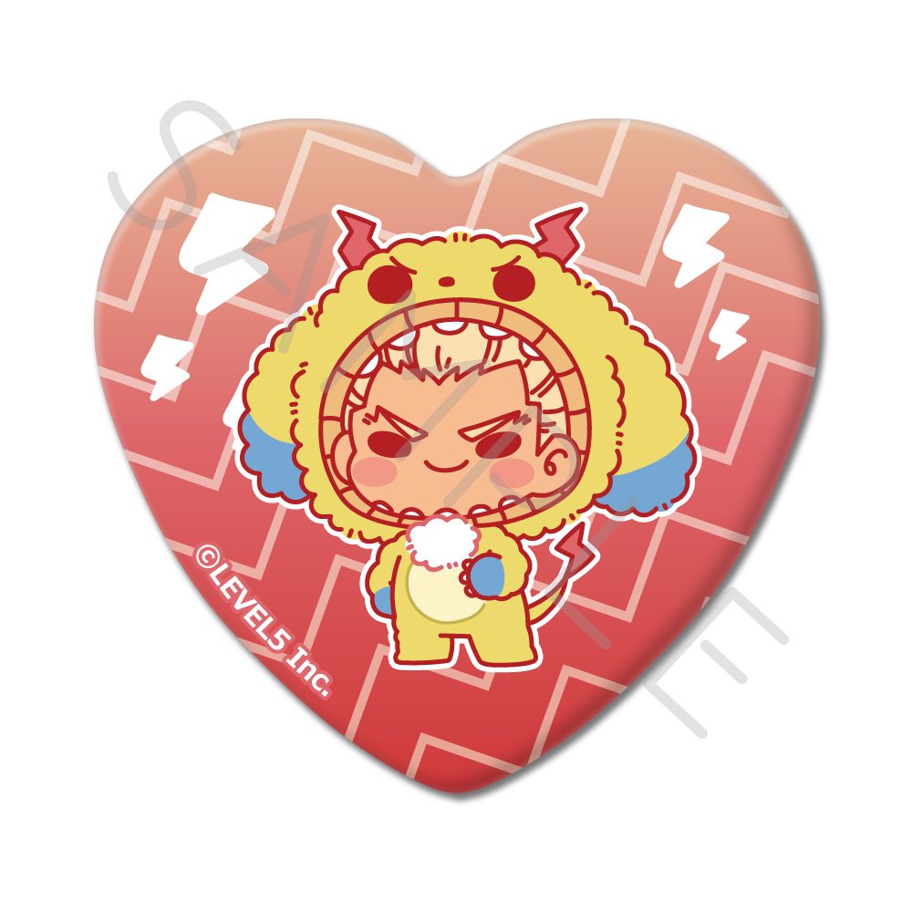 イナズマイレブン 英雄たちのヴィクトリーロード ハート型缶バッジ M-SB 豪炎寺修也 ("Inazuma Eleven: Victory Road" Heart Can Badge M-SB Goenji Shuya)