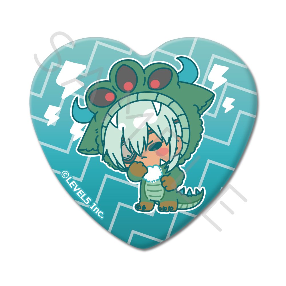 イナズマイレブン 英雄たちのヴィクトリーロード ハート型缶バッジ M-SF 佐久間次郎 ("Inazuma Eleven: Victory Road" Heart Can Badge M-SF Sakuma Jirou)