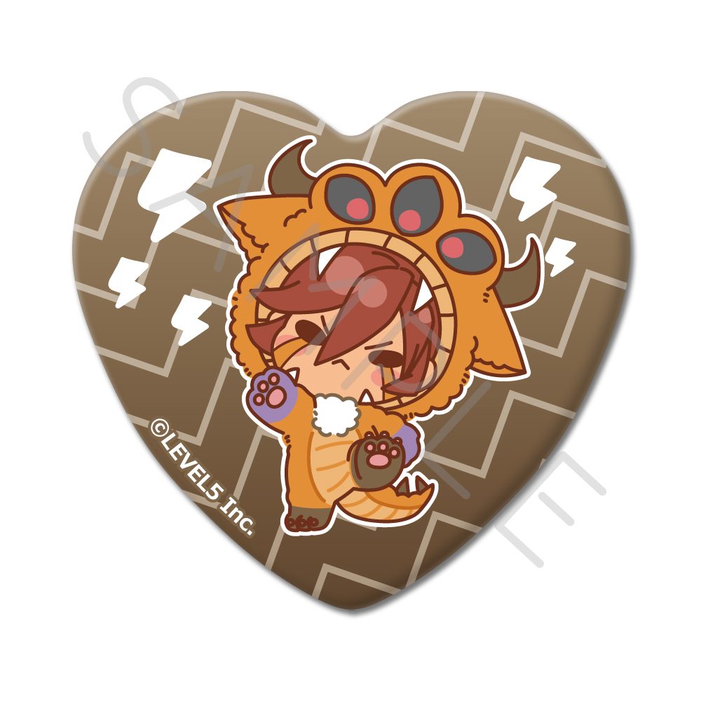 イナズマイレブン 英雄たちのヴィクトリーロード ハート型缶バッジ M-SG 源田幸次郎 ("Inazuma Eleven: Victory Road" Heart Can Badge M-SG Genda Koujirou)