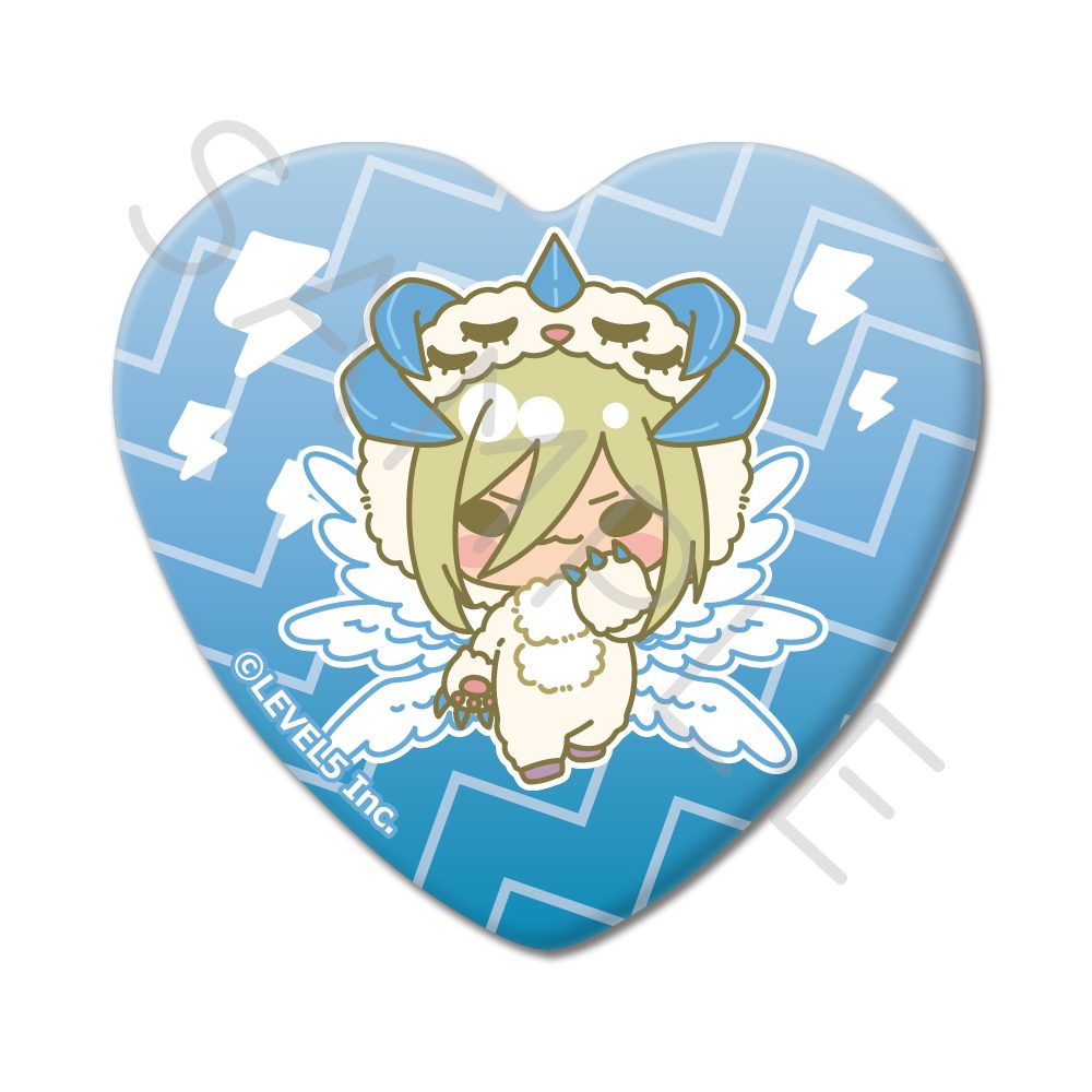 イナズマイレブン 英雄たちのヴィクトリーロード ハート型缶バッジ M-SH アフロディ ("Inazuma Eleven: Victory Road" Heart Can Badge M-SH Aphrodi)