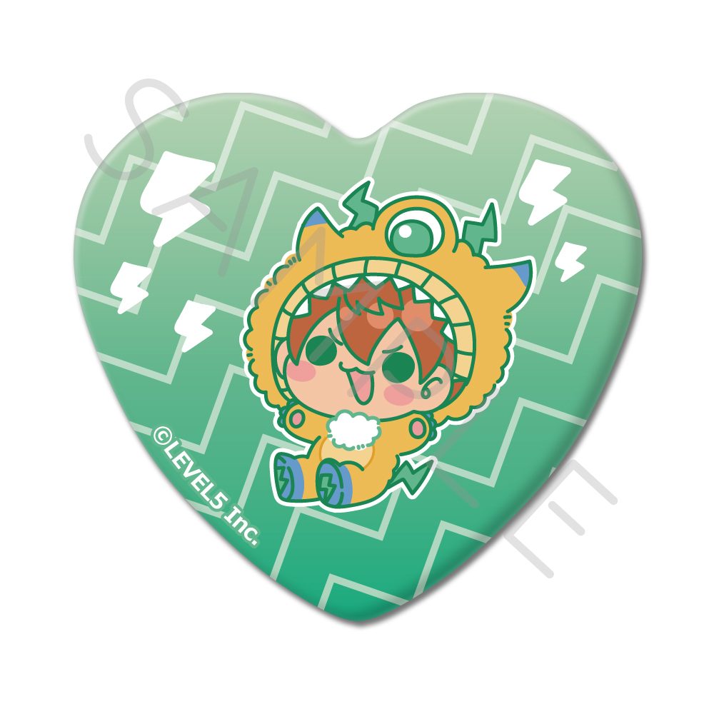 イナズマイレブン 英雄たちのヴィクトリーロード ハート型缶バッジ M-SI 松風天馬 ("Inazuma Eleven: Victory Road" Heart Can Badge M-SI Matsukaze Tenma)