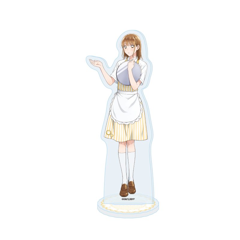 アクリルスタンド アオのハコ 07 鹿野千夏 エプロンVer.(描き下ろしイラスト) (Acrylic Stand "Blue Box" 07 Kano Chinatsu Apron Ver. (Original Illustration))
