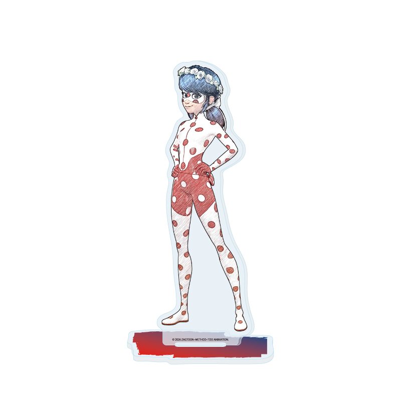 アクリルスタンド ミラキュラス レディバグ&シャノワール 04 レディバグ(ウェディング) (グラフアートスケッチイラスト) (Acrylic Stand "Miraculous: Tales of Ladybug & Cat Noir" 04 Ladybug (Wedding) (Graff Art Sketch Illustration))