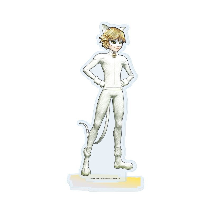 アクリルスタンド ミラキュラス レディバグ&シャノワール 05 シャノワール(ウェディング) (グラフアートスケッチイラスト) (Acrylic Stand "Miraculous: Tales of Ladybug & Cat Noir" 05 Cat Noir (Wedding) (Graff Art Sketch Illustration))