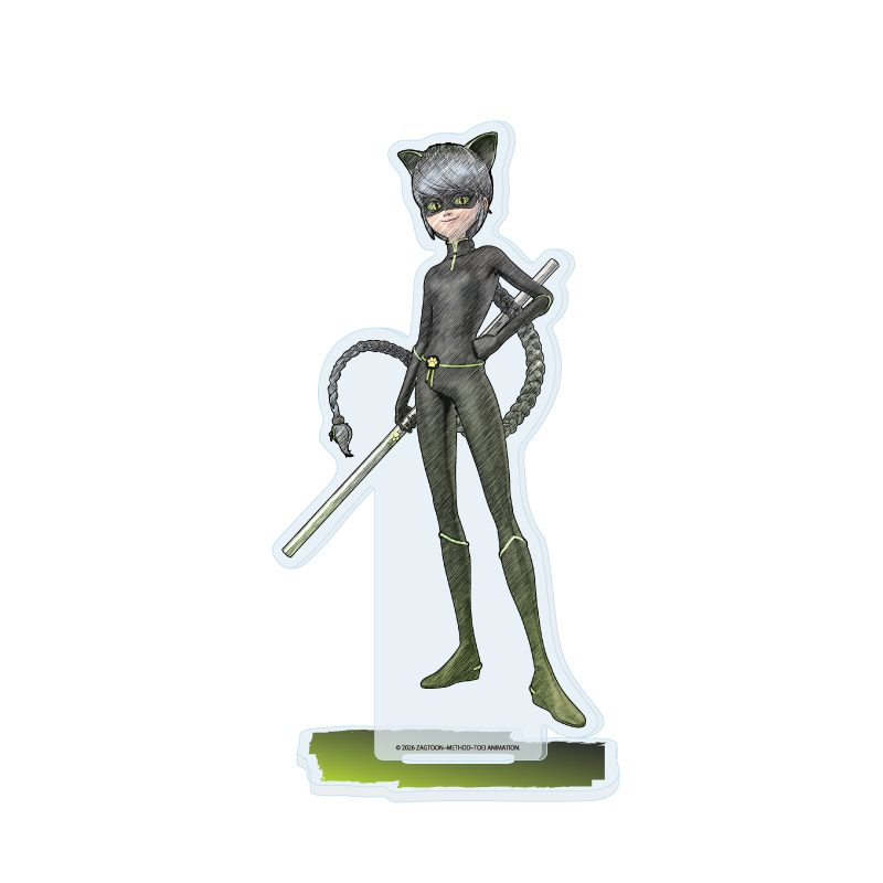 アクリルスタンド ミラキュラス レディバグ&シャノワール 06 レディノワール(グラフアートスケッチイラスト) (Acrylic Stand "Miraculous: Tales of Ladybug & Cat Noir" 06 Lady Noir (Graff Art Sketch Illustration))