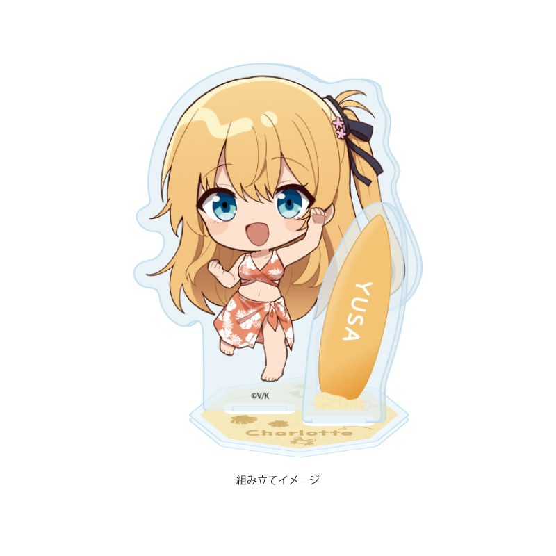 アクリルスタンドプレート Angel Beats!&Charlotte 09 西森柚咲(ミニキャライラスト) (Acrylic Stand Plate "Angel Beats!" & "Charlotte" 09 Nishimori Yusa (Mini Character Illustration))