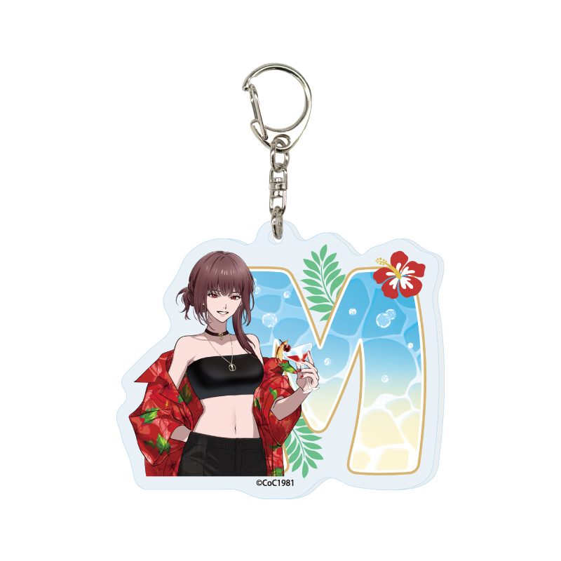 アクリルキーホルダー プルガトリウムの夜 デストルドーの使者 01 桃下冬香 夏カフェVer.(描き下ろしイラスト) (Acrylic Key Chain "Night of Purgatorium" "Messenger of Destrudo" 01 Momoshita Toka Summer Cafe Ver. (Original Illustration))