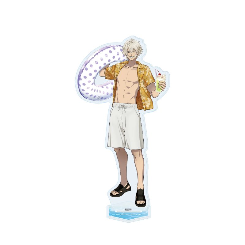 アクリルスタンド プルガトリウムの夜 デストルドーの使者 05 韮澤理紫 夏カフェVer.(描き下ろしイラスト) (Acrylic Stand "Night of Purgatorium" "Messenger of Destrudo" 05 Nirasawa Satoshi Summer Cafe Ver. (Original Illustration))