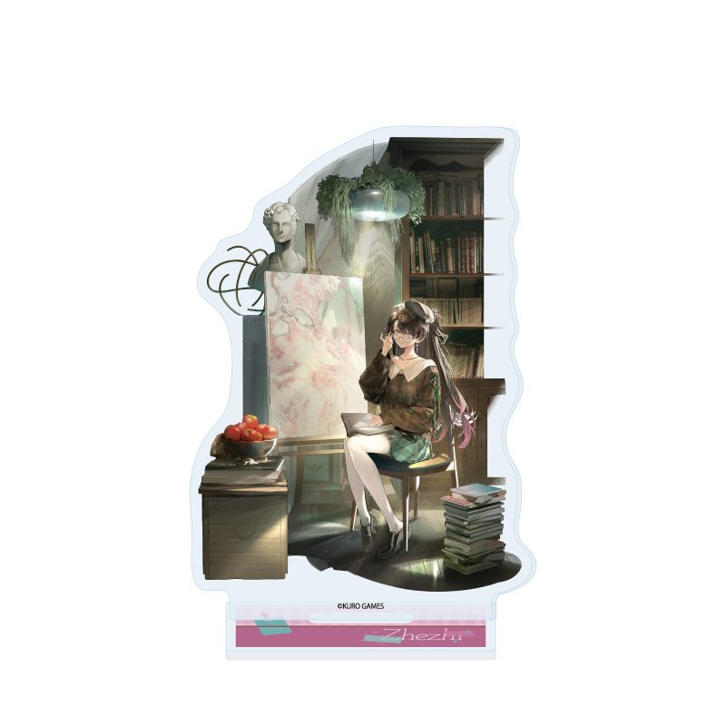 アクリルスタンド 鳴潮 02 折枝 ページをめくる午後(描き起こしイラスト) (Acrylic Stand "Wuthering Waves" 02 Zhezhi An Afternoon Of Turning Pages (Original Illustration))