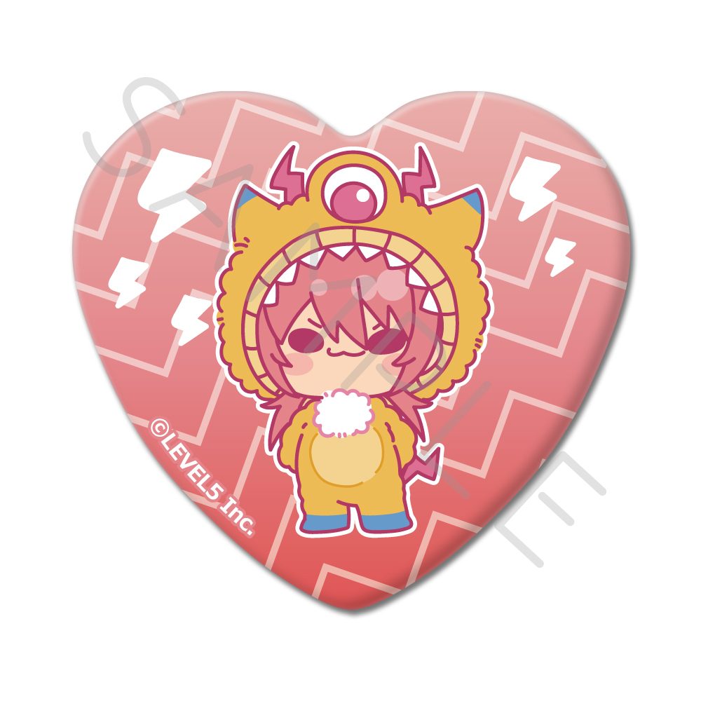 イナズマイレブン 英雄たちのヴィクトリーロード ハート型缶バッジ M-SL 霧野蘭丸 ("Inazuma Eleven: Victory Road" Heart Can Badge M-SL Kirino Ranmaru)