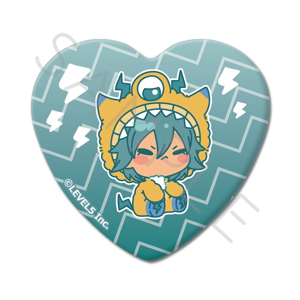 イナズマイレブン 英雄たちのヴィクトリーロード ハート型缶バッジ M-SM 狩屋マサキ ("Inazuma Eleven: Victory Road" Heart Can Badge M-SM Kariya Masaki)
