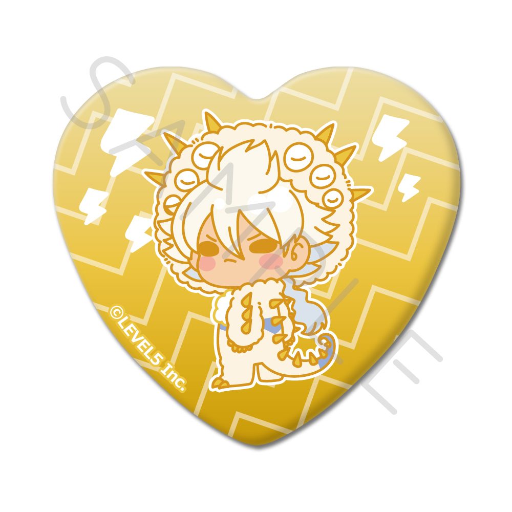 イナズマイレブン 英雄たちのヴィクトリーロード ハート型缶バッジ M-SN 白竜 ("Inazuma Eleven: Victory Road" Heart Can Badge M-SN Hakuryu)