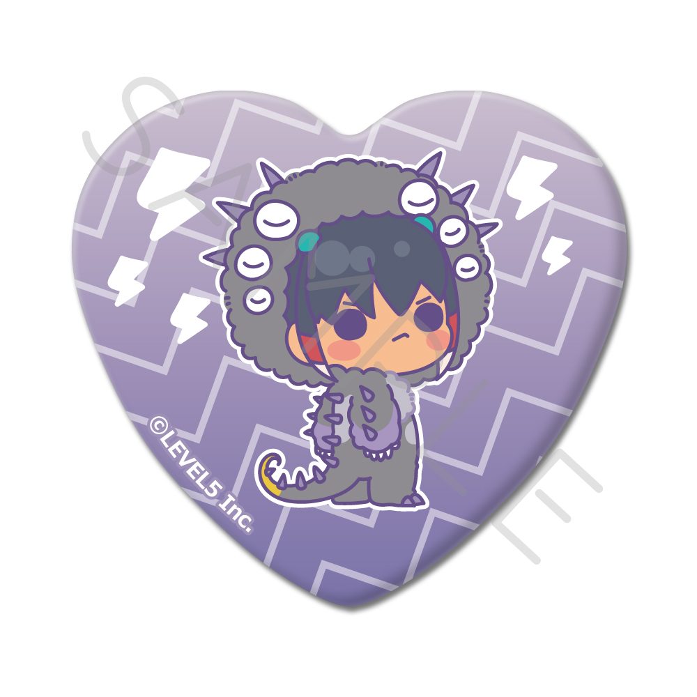 イナズマイレブン 英雄たちのヴィクトリーロード ハート型缶バッジ M-SO シュウ ("Inazuma Eleven: Victory Road" Heart Can Badge M-SO Shu)