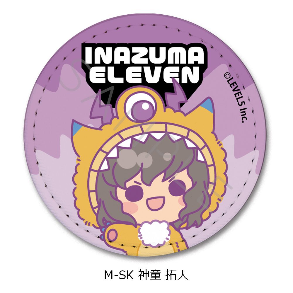 イナズマイレブン 英雄たちのヴィクトリーロード レザーバッジ(丸形) M-SK 神童拓人 ("Inazuma Eleven: Victory Road" Leather Badge (Round) M-SK Shindo Takuto)