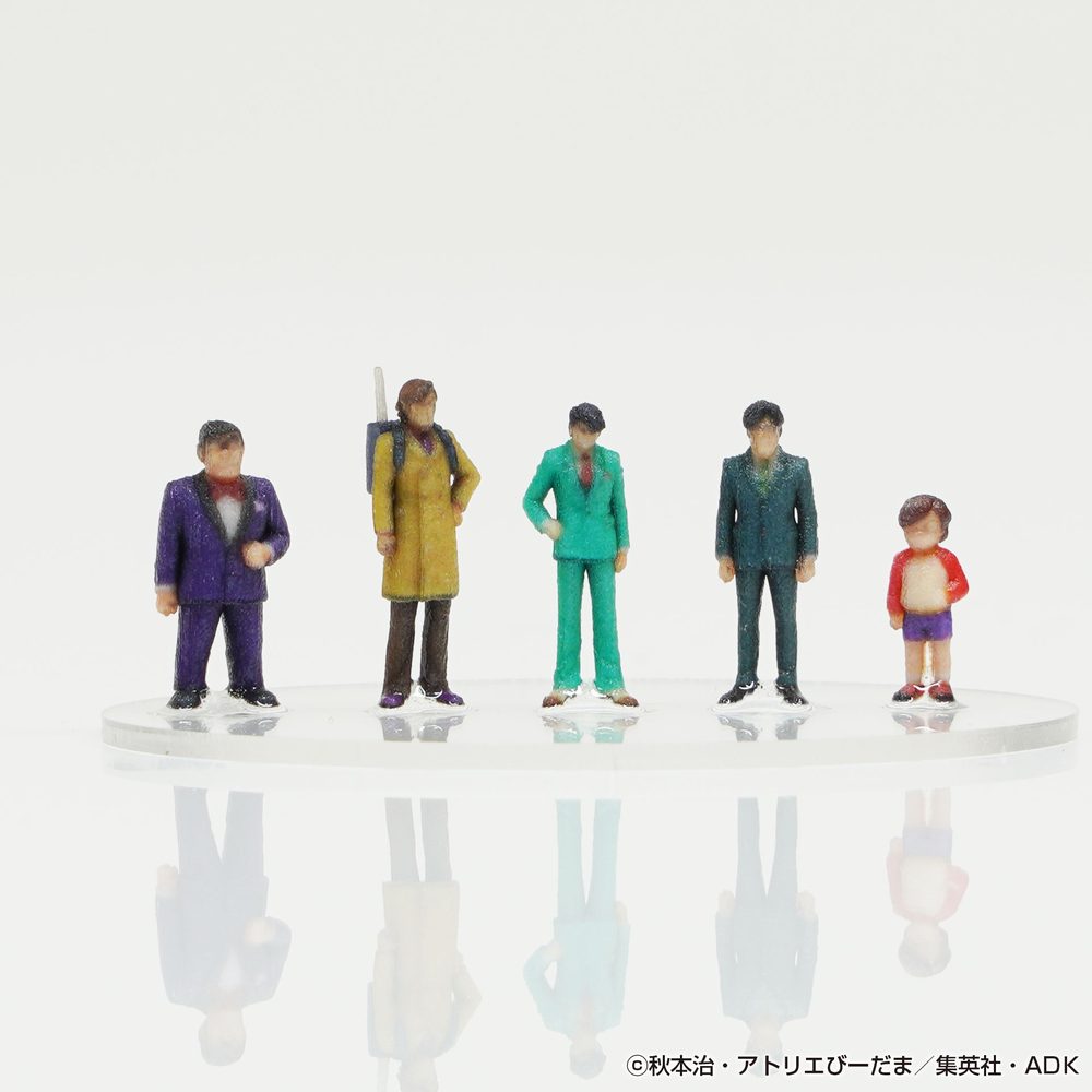 1/150 こち亀フィギュア5体セットA006 両津勘吉E/中川龍一郎A/白鳥麗次A/電極スパークA/電極+A ("New KochiKame: Tokyo Beat Cops" 1/150 KochiKame Figure 5 Set A006 Ryotsu Kankichi E / Nakagawa Ryuichiro A / Shiratori Reiji A / Denkyoku Spark A / Denkyoku Plus A)