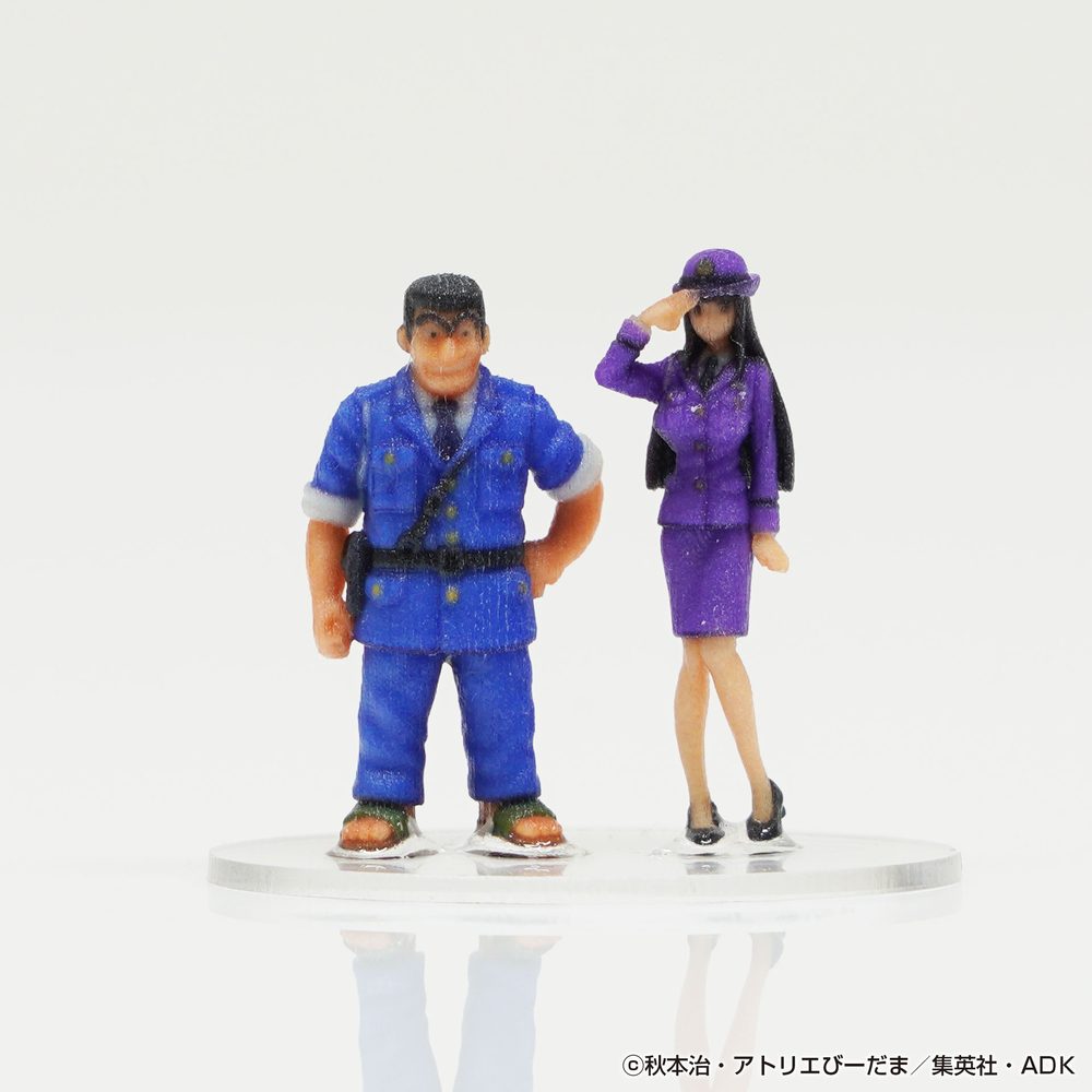 1/80 こち亀フィギュア2体セットA001 両津勘吉A/麻里愛A ("New KochiKame: Tokyo Beat Cops" 1/80 KochiKame Figure 2 Set A001 Ryotsu Kankichi A / Asato Ai A)