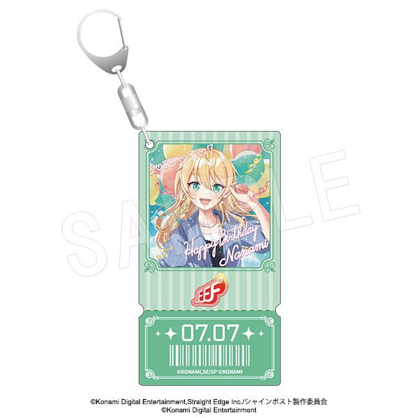 シャインポスト チケットカード風バースデーホロアクリルキーホルダー 兎塚七海 ("Shine Post" Ticket Card Style Birthday Hologram Acrylic Key Chain Totsuka Nanami)