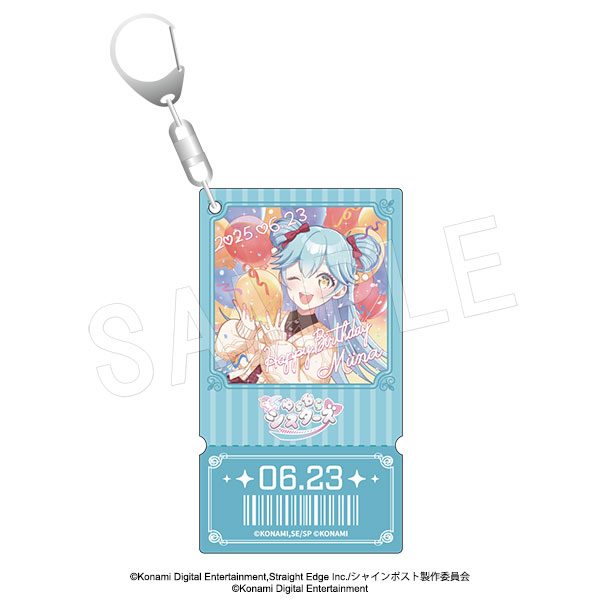 シャインポスト チケットカード風バースデーホロアクリルキーホルダー 広瀬実唯菜 ("Shine Post" Ticket Card Style Birthday Hologram Acrylic Key Chain Hirose Miina)
