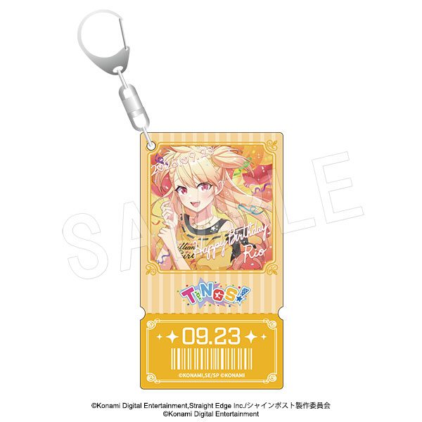 シャインポスト チケットカード風バースデーホロアクリルキーホルダー 聖舞理王 ("Shine Post" Ticket Card Style Birthday Hologram Acrylic Key Chain Seibu Rio)