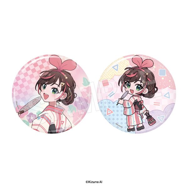 キズナアイ おおきな缶バッジセット C108浴衣Ver. (KizunaAI Big Can Badge Set C108 Yukata Ver.)