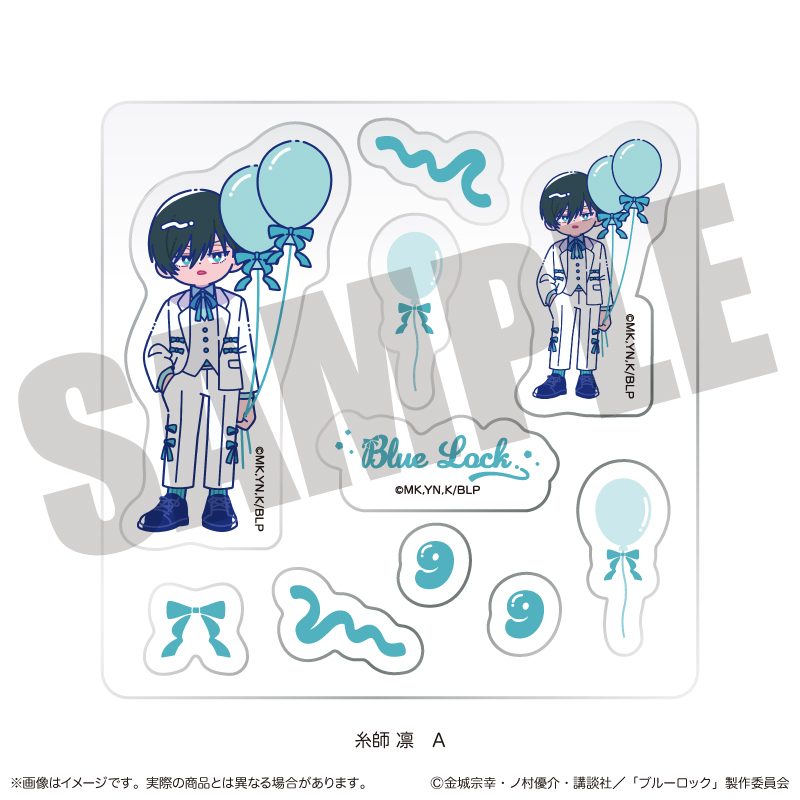 ブルーロック カスタムステッカーシート にゅーとろ 糸師凛バースデー A ("Blue Lock" Custom Sticker Sheet Newtoro Itoshi Rin Birthday A)