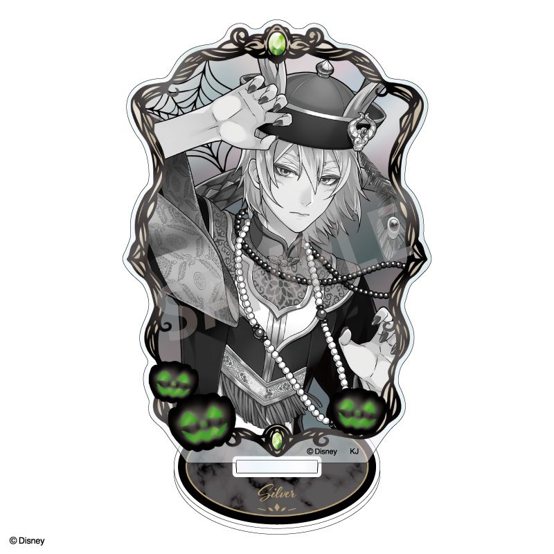 ディズニー ツイステッドワンダーランド オーロラアクリルスタンド シルバー スケアリー・ドレスVer.(モノクローム) ("Disney Twisted Wonderland" Aurora Acrylic Stand Silver Scary Dress Ver. (Monochrome))