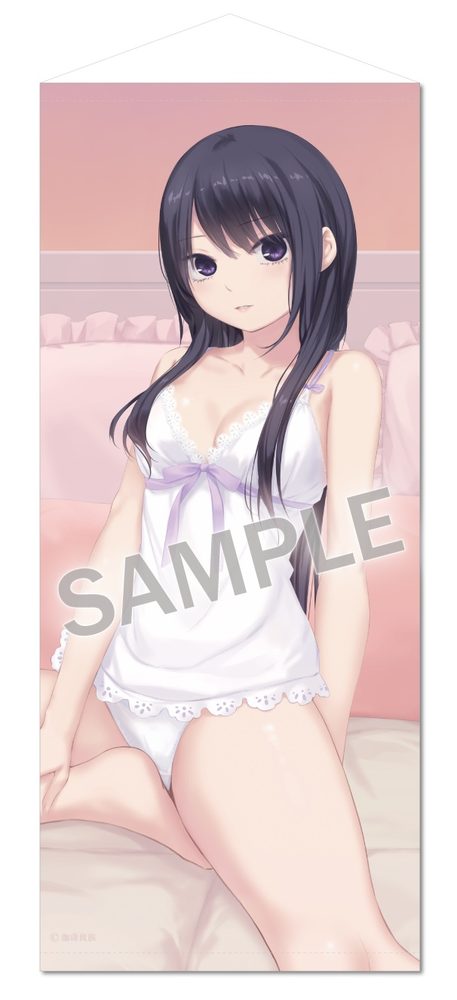珈琲貴族 特殊サイズタペストリー Lovely day Sweet night-ネグリジェ白峰さん- (Coffee Kizoku Special Size Tapestry Lovely Day Sweet Night -Negligee Shiramine-san-)