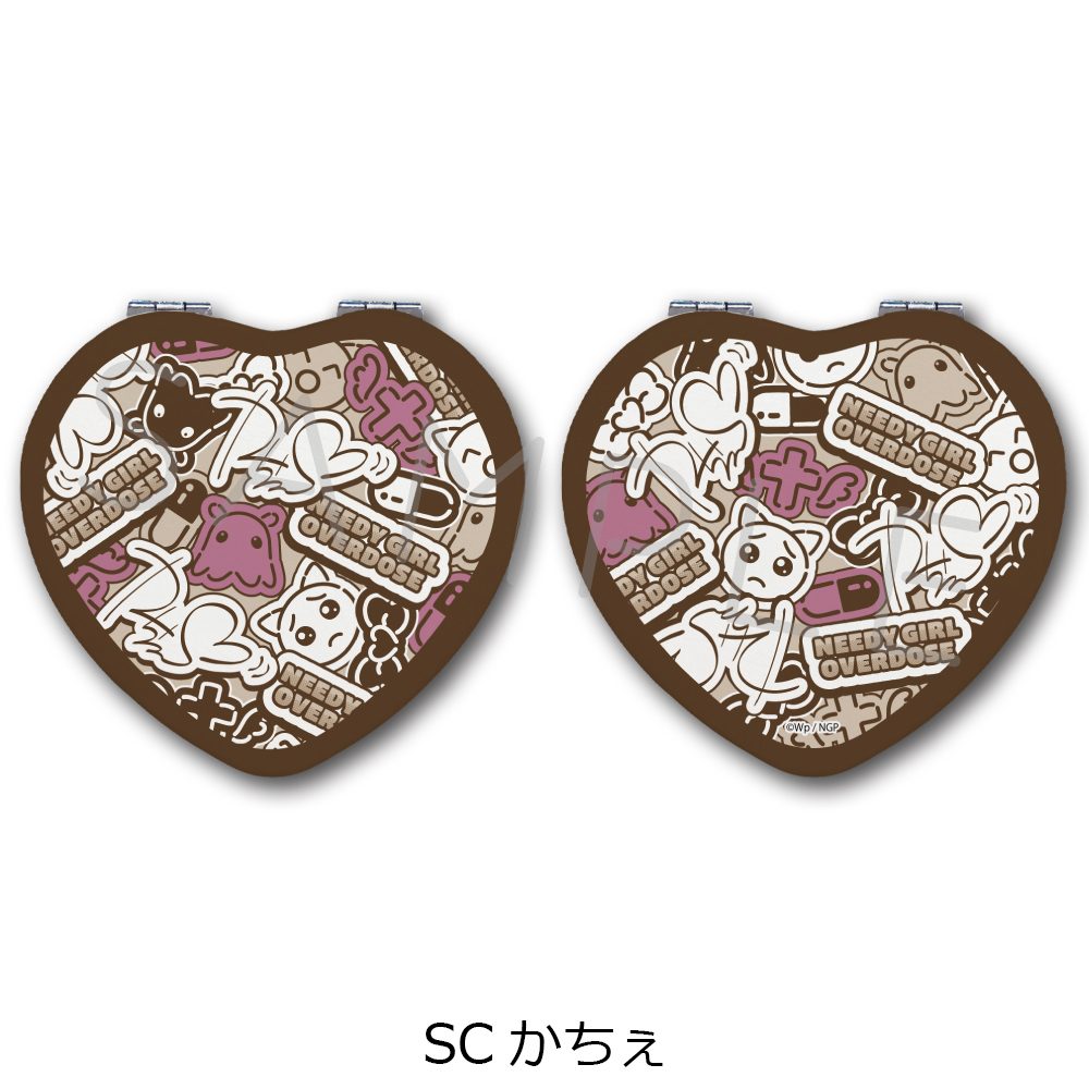 NEEDY GIRL OVERDOSE 第2弾 ハート型コンパクトミラー SC かちぇ ("NEEDY STREAMER OVERLOAD" Vol. 2 Heart Compact Mirror SC Kache)