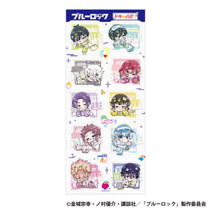 ブルーロック シートシール ドキ★バグVer. ("Blue Lock" Sheet Sticker Doki Bug Ver.)