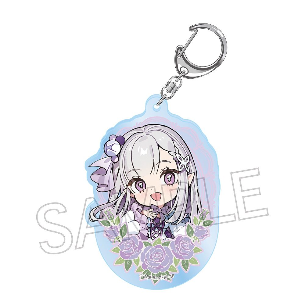 Re:ゼロから始める異世界生活 -Royal Rose- アクリルキーホルダー エミリア ("Re:Zero kara Hajimeru Isekai Seikatsu" -Royal Rose- Acrylic Key Chain Emilia)
