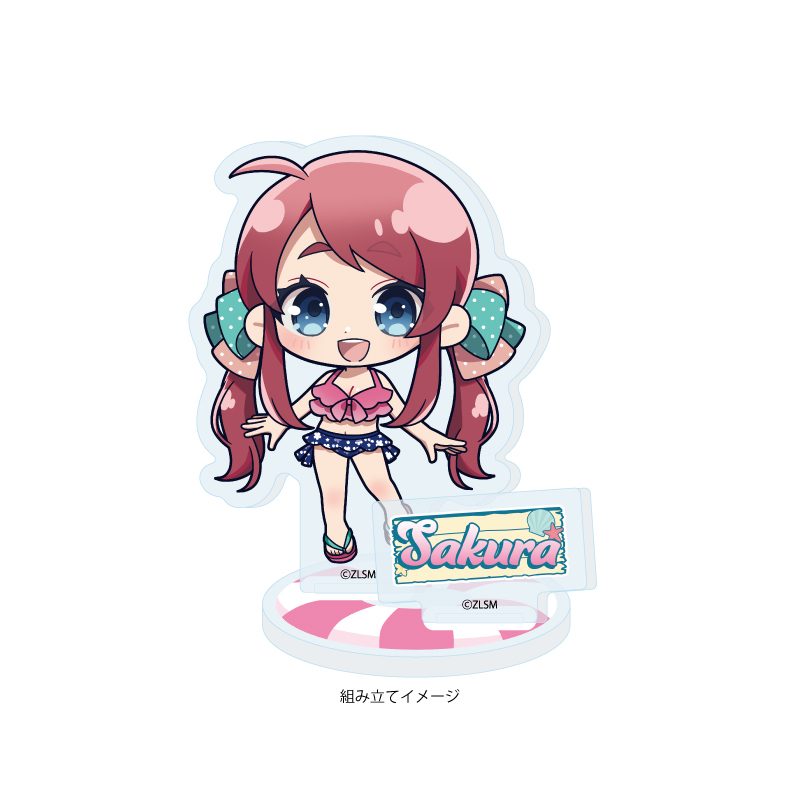 アクリルスタンドプレート 劇場版 ゾンビランドサガ ゆめぎんがパラダイス 01 源さくら 水着Ver.(ミニキャライラスト) (Acrylic Stand Plate "Zombie Land Saga: Yumeginga Paradise" 01 Minamoto Sakura Swimwear Ver. (Mini Character Illustration))