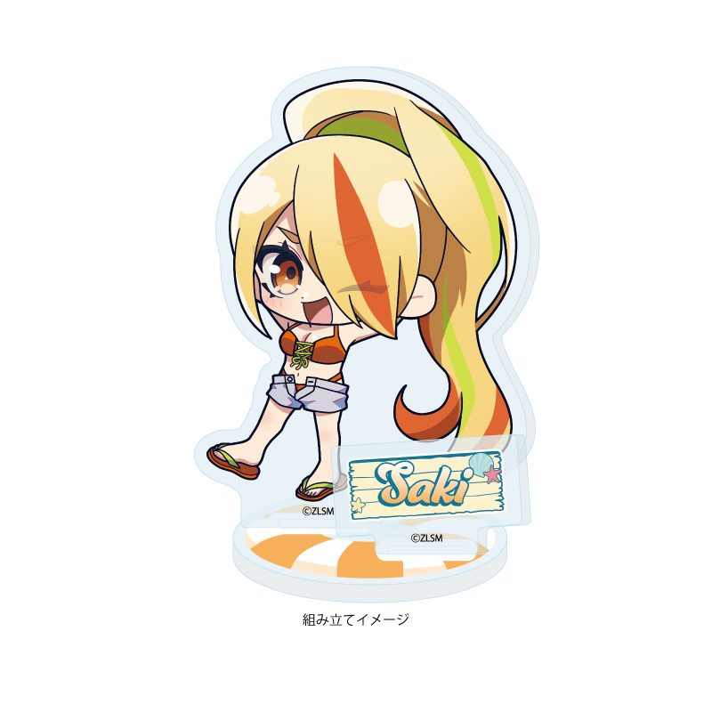 アクリルスタンドプレート 劇場版 ゾンビランドサガ ゆめぎんがパラダイス 02 二階堂サキ 水着Ver.(ミニキャライラスト) (Acrylic Stand Plate "Zombie Land Saga: Yumeginga Paradise" 02 Nikaido Saki Swimwear Ver. (Mini Character Illustration))