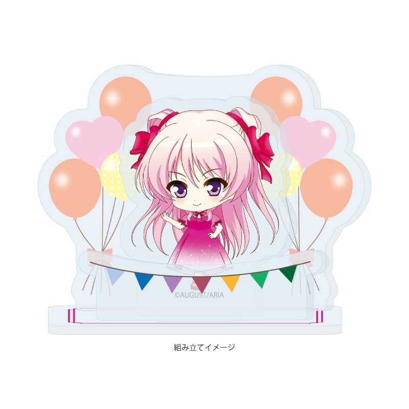 アクリルスタンドプレート 千の刃濤、桃花染の皇姫 01 宮国朱璃 パーティードレスVer.(ミニキャライラスト) (Acrylic Stand Plate "Sen no Hatou, Tsukisome no Kouki" 01 Miyaguni Akari Party Dress Ver. (Mini Character Illustration))