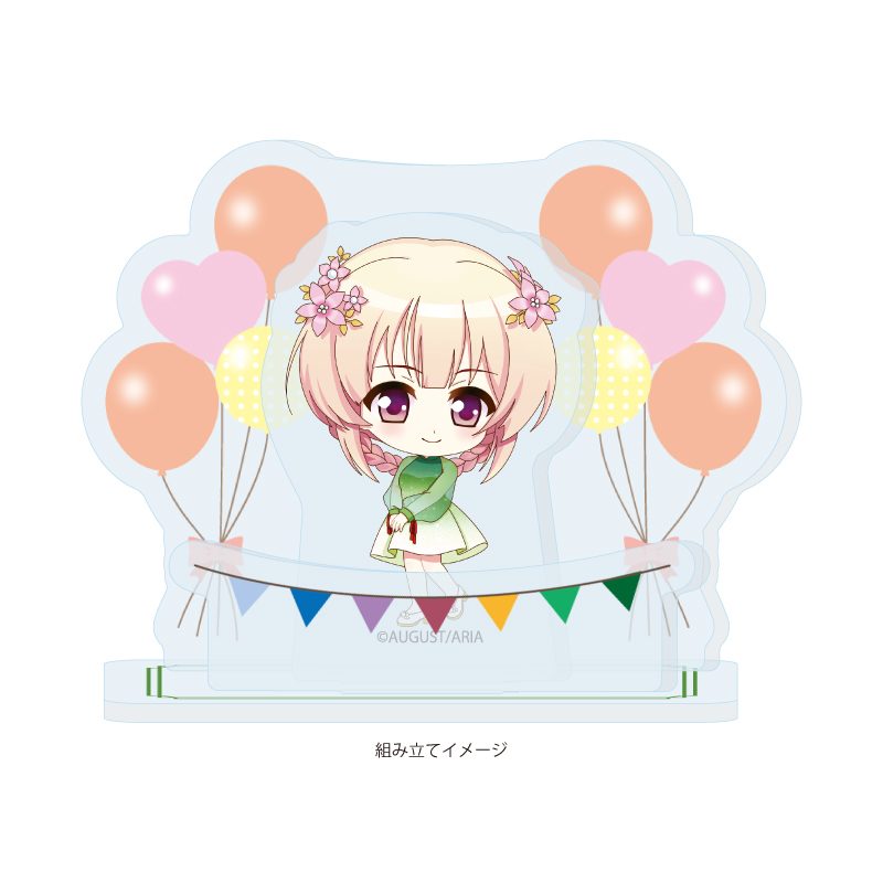 アクリルスタンドプレート 千の刃濤、桃花染の皇姫 02 鴇田奏海 パーティードレスVer.(ミニキャライラスト) (Acrylic Stand Plate "Sen no Hatou, Tsukisome no Kouki" 02 Tokita Kanami Party Dress Ver. (Mini Character Illustration))