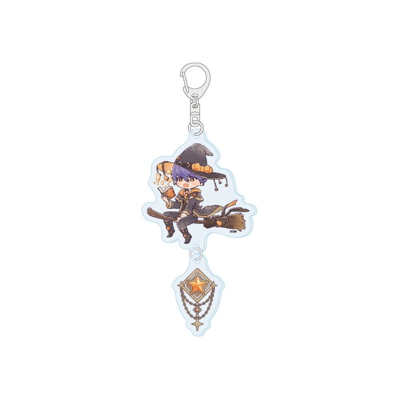 連結アクリルキーホルダー Obey Me! Nightbringer 03 魔法使いVer. レヴィアタン(レトロアートイラスト) (Linked Acrylic Key Chain "Obey Me! Nightbringer" 03 Wizard Ver. Leviathan (Retro Art Illustration))