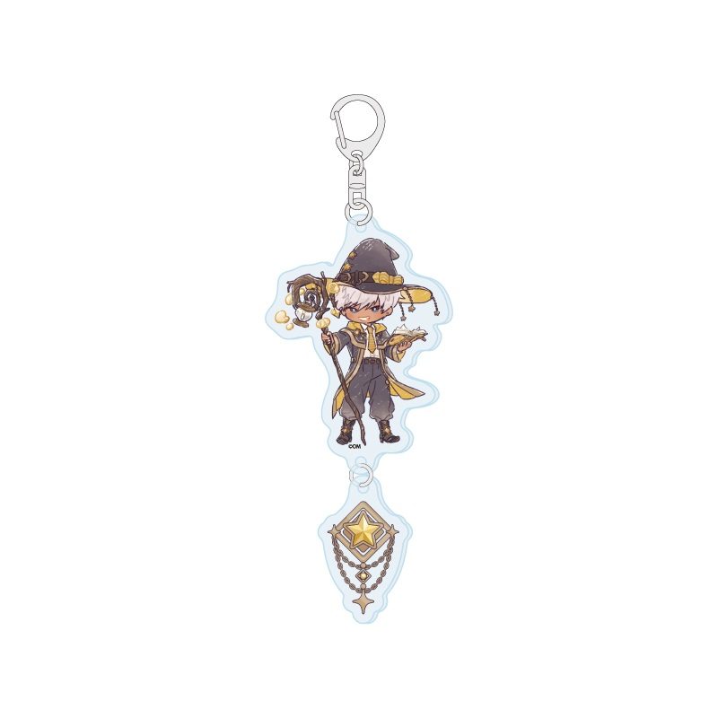 連結アクリルキーホルダー Obey Me! Nightbringer 02 魔法使いVer. マモン(レトロアートイラスト) (Linked Acrylic Key Chain "Obey Me! Nightbringer" 02 Wizard Ver. Mammon (Retro Art Illustration))