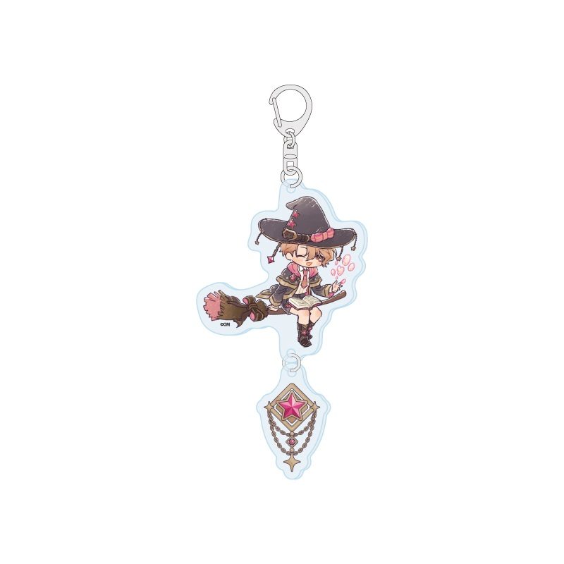 連結アクリルキーホルダー Obey Me! Nightbringer 05 魔法使いVer. アスモデウス(レトロアートイラスト) (Linked Acrylic Key Chain "Obey Me! Nightbringer" 05 Wizard Ver. Asmodeus (Retro Art Illustration))