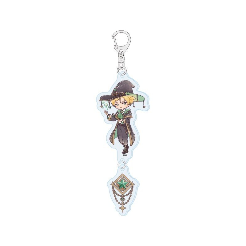 連結アクリルキーホルダー Obey Me! Nightbringer 04 魔法使いVer. サタン(レトロアートイラスト) (Linked Acrylic Key Chain "Obey Me! Nightbringer" 04 Wizard Ver. Satan (Retro Art Illustration))