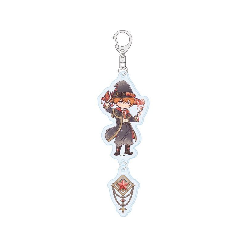 連結アクリルキーホルダー Obey Me! Nightbringer 06 魔法使いVer. ベルゼブブ(レトロアートイラスト) (Linked Acrylic Key Chain "Obey Me! Nightbringer" 06 Wizard Ver. Beelzebub (Retro Art Illustration))