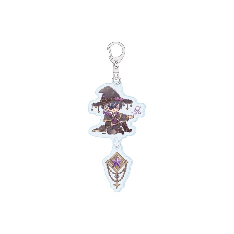 連結アクリルキーホルダー Obey Me! Nightbringer 07 魔法使いVer. ベルフェゴール(レトロアートイラスト) (Linked Acrylic Key Chain "Obey Me! Nightbringer" 07 Wizard Ver. Belphegor (Retro Art Illustration))