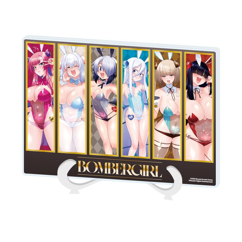 アクリルアートボード A5サイズ ボンバーガール 02 コマ割りデザインB(描き下ろしイラスト) (Acrylic Art Board A5 Size "Bombergirl" 02 Panel Layout Design B (Original Illustration))