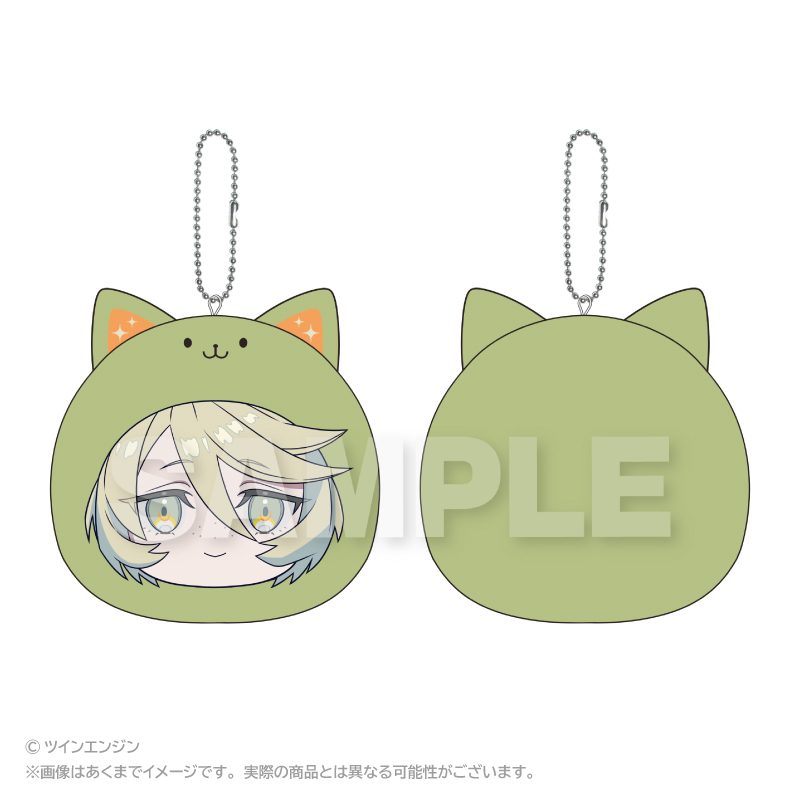 THE RIBBON HERO リボンヒーロー まるめいつクッションキーホルダー パイン ("The Ribbon Hero" Marumates Cushion Key Chain Pine)