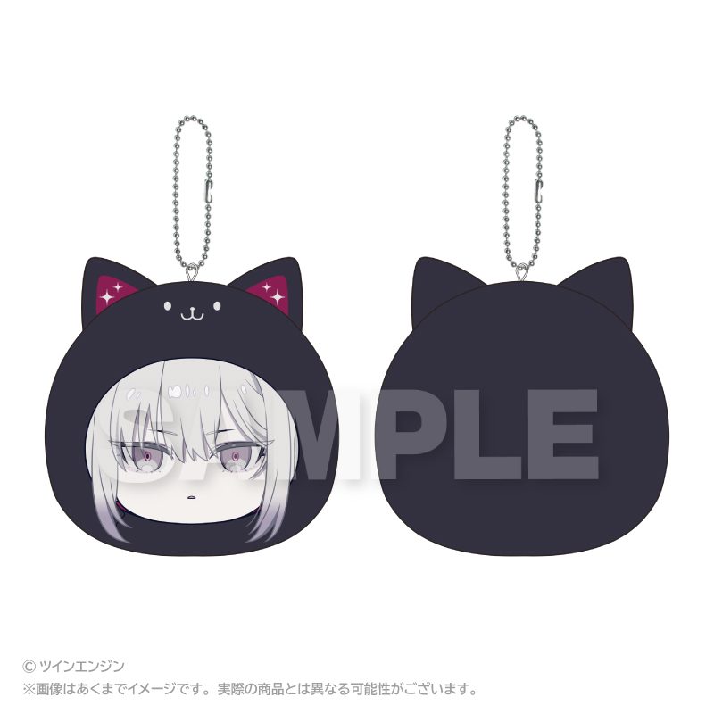 THE RIBBON HERO リボンヒーロー まるめいつクッションキーホルダー ベルベット ("The Ribbon Hero" Marumates Cushion Key Chain Velvet)